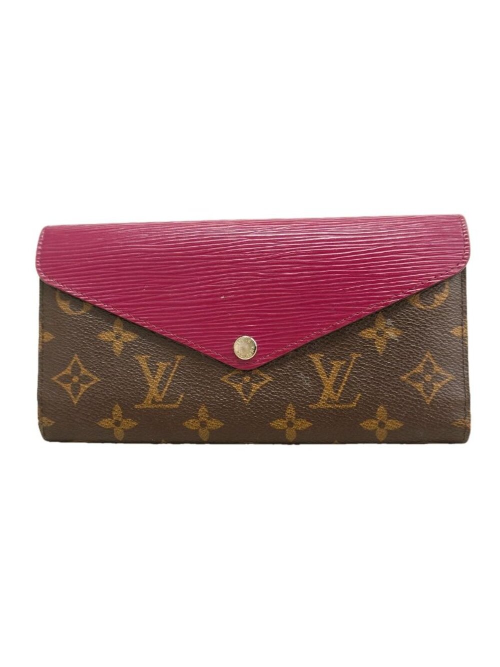 Louis Vuitton Trifold Wallet Monogram Portefeuille Marie Roulon Fuchsia